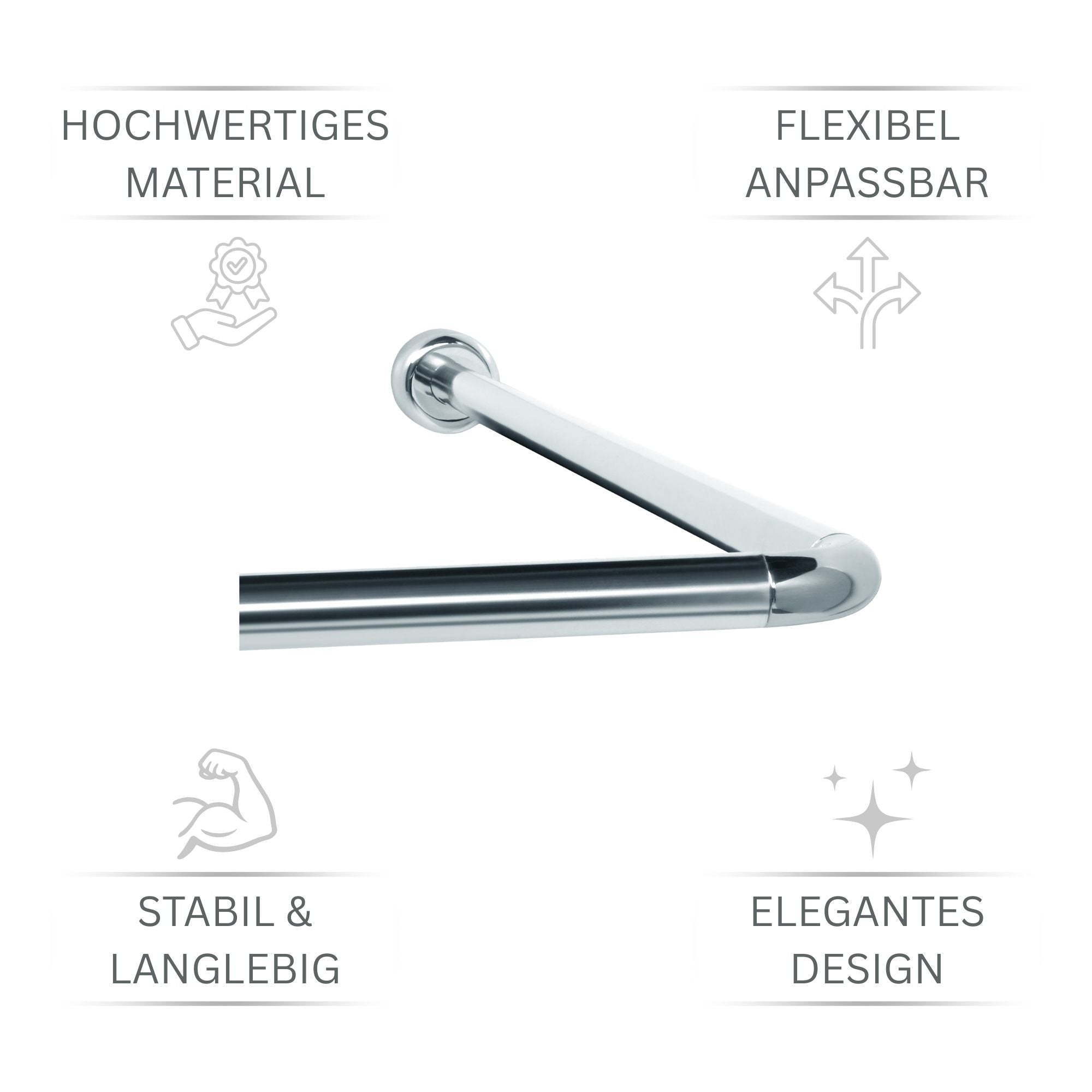 Libaro Universele L & U-Vorm Douchegordijnstang Complete Set – Aluminium Stang voor Bad & Douche met Plafondsteun en 12 Gordijnringen Libaro Universele L & U-Vorm Douchegordijnstang Complete Set – Aluminium Stang voor Bad & Douche met Plafondsteun en 12 Gordijnringen