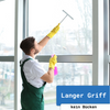 Libaro Duschabzieher FANO Edelstahl, langer Stiel, Silikon-Haken Duschwischer Fensterabzieher für Bad Dusche Fliesen Fenster
