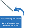 Libaro Duschabzieher FANO Edelstahl, langer Stiel, Silikon-Haken Duschwischer Fensterabzieher für Bad Dusche Fliesen Fenster