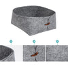 Libaro 3er-Set Wäschetaschen PLUS 3 Bad-Organizer grau Wäschetrenner oval Wäschebox Filz