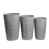 Libaro Wäschetaschen TILLY 3er Set grau ovaler Form mit Griff 3 Größen Wäschetrennen Wäschebox Filz
