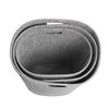 Libaro 3er-Set Wäschetaschen PLUS 3 Bad-Organizer grau Wäschetrenner oval Wäschebox Filz