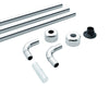 Libaro Duschvorhangstangen Universal Set für Badewannen Eck-Duschen L Form