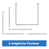 Libaro Duschvorhangstangen Universal Set für Badewannen Eck-Duschen L Form